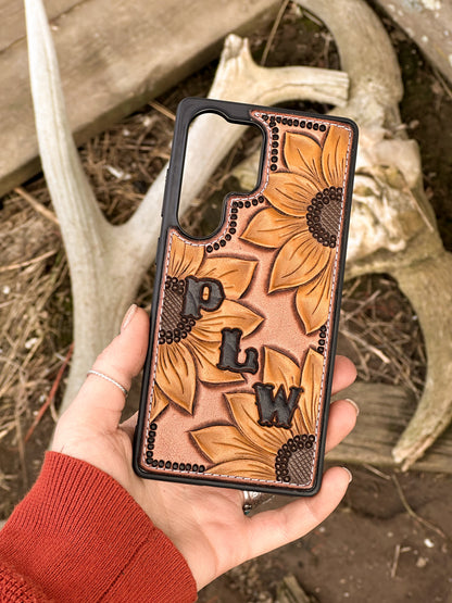 Sunflowers Phone Case with Initials