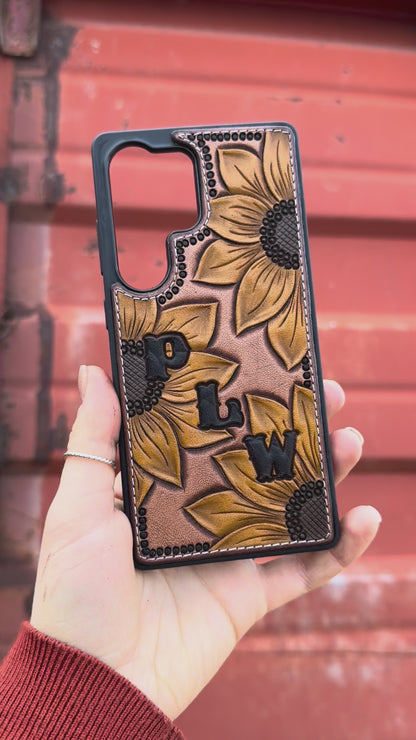 Sunflowers Phone Case with Initials