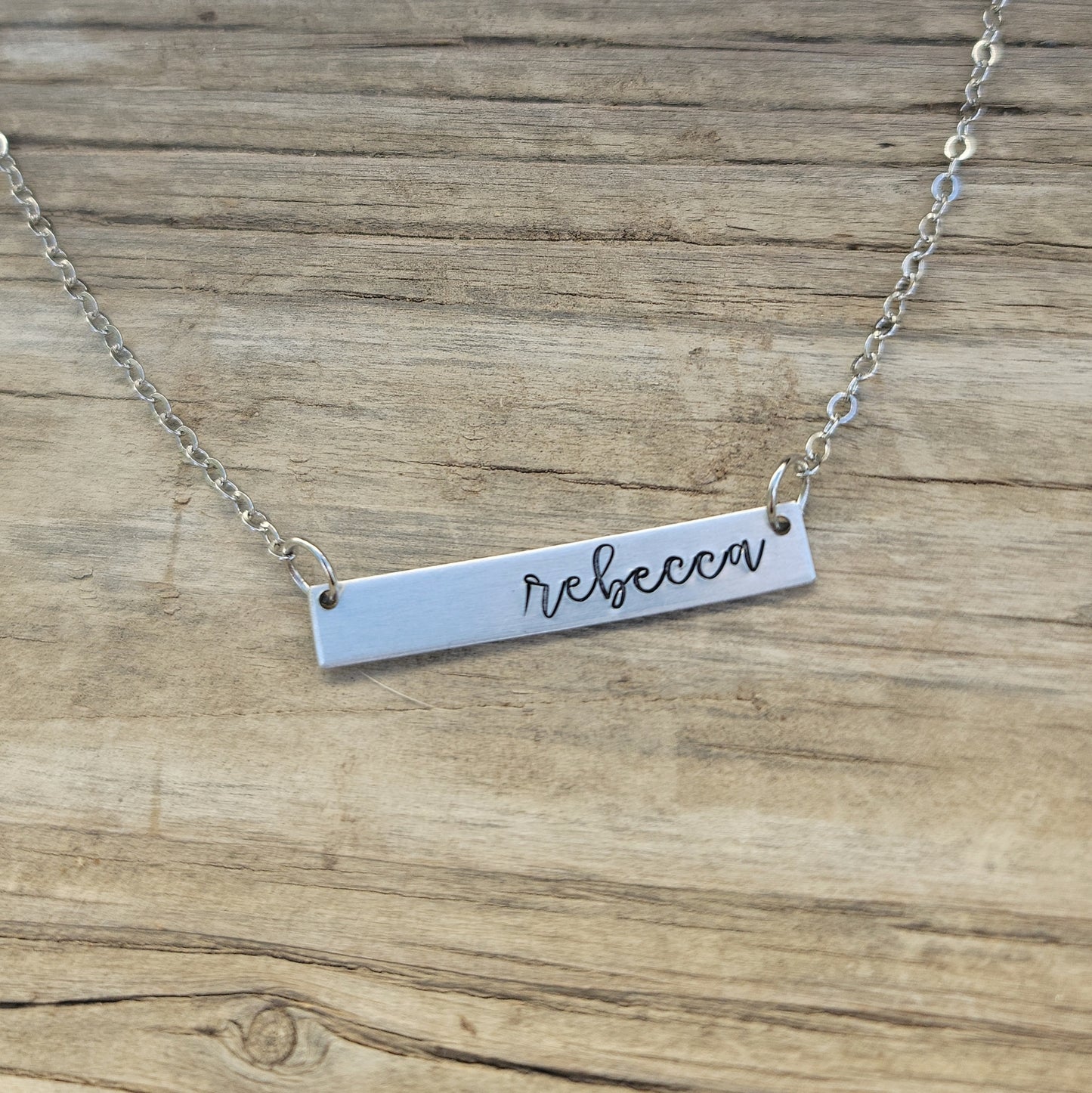 Customized Name Bar Necklace