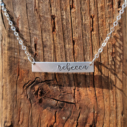 Customized Name Bar Necklace