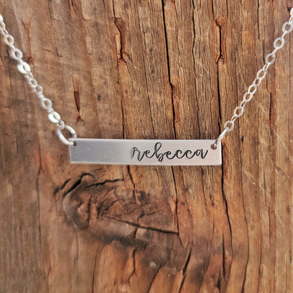 Customized Name Bar Necklace