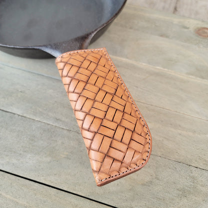 Crosshatch Cast Iron Pan Handle Cover