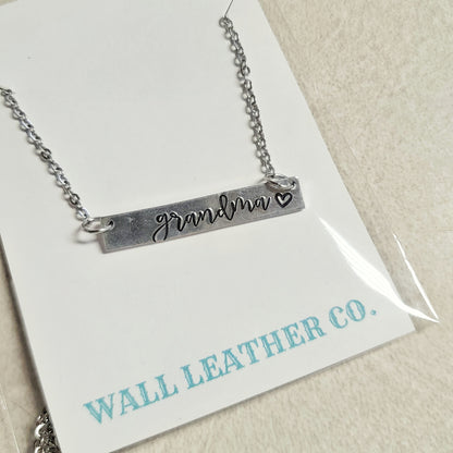 Mother's Bar Necklace