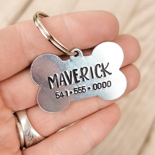 Simple Bone Custom Pet ID Tag