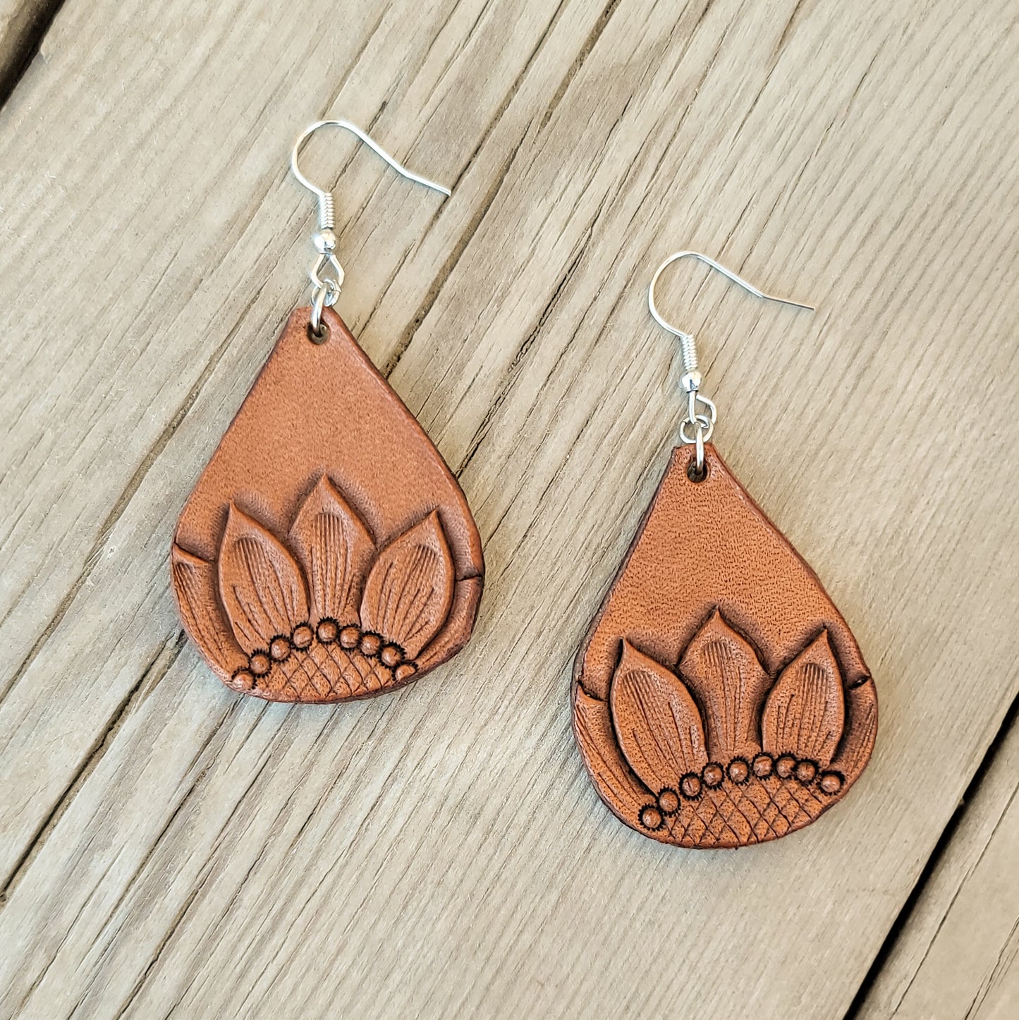 Sunflower Teardrop Earrings