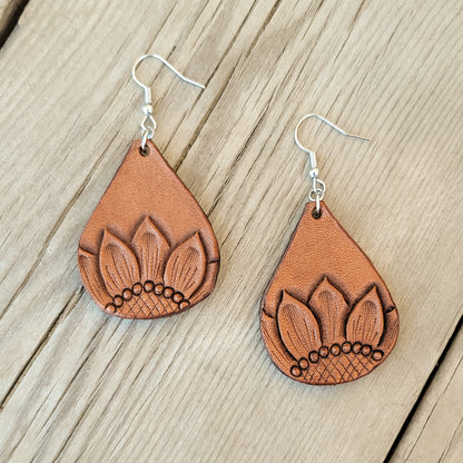 Sunflower Teardrop Earrings
