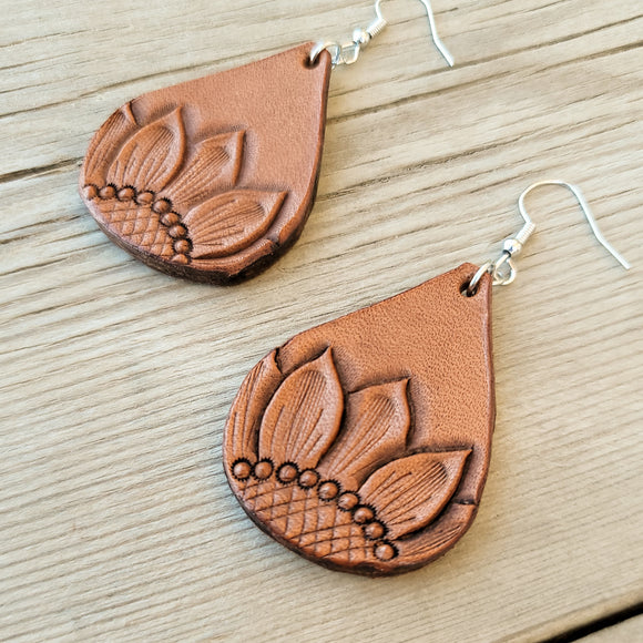 Leather Teardrop Earrings – Simply Put... Clothing Co.