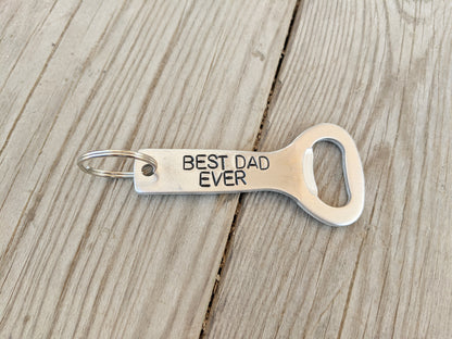 Custom Father's Day Bottle Opener Keychain