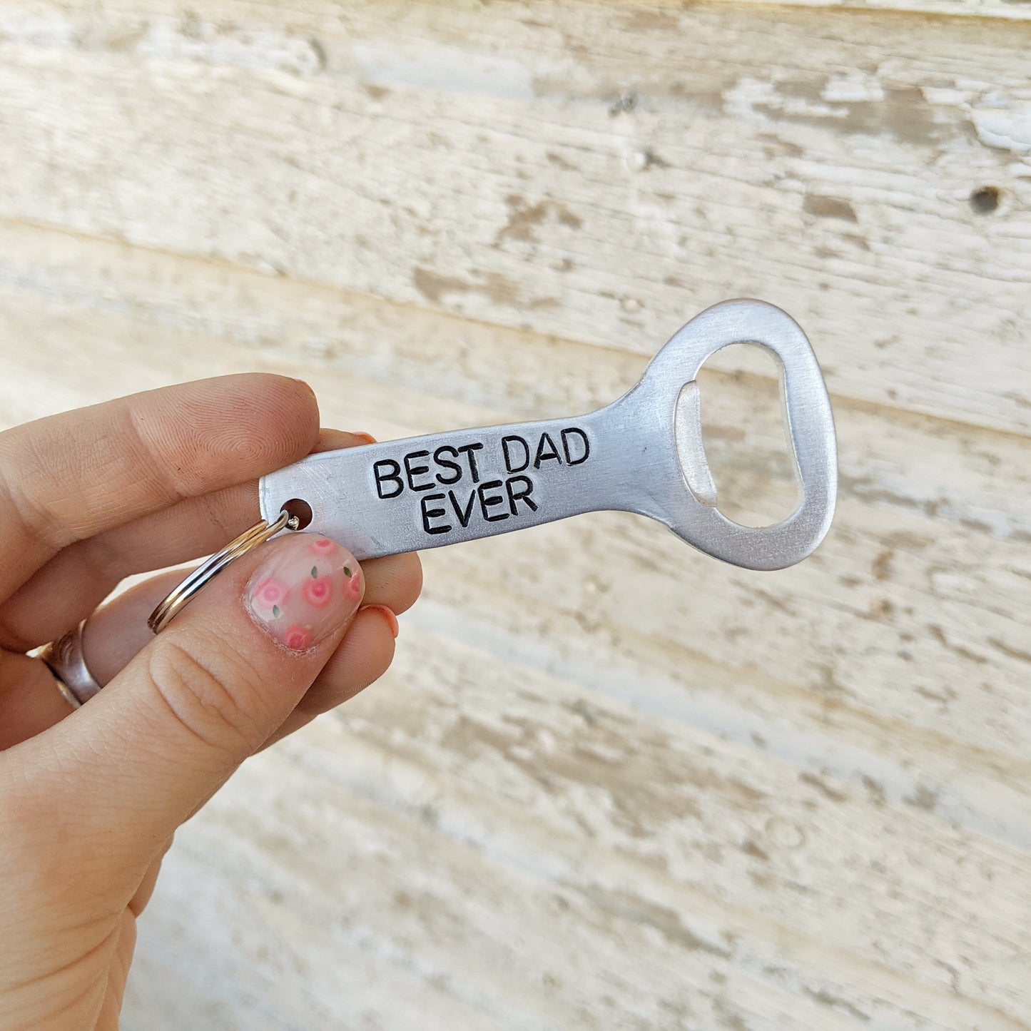 Custom Father's Day Bottle Opener Keychain
