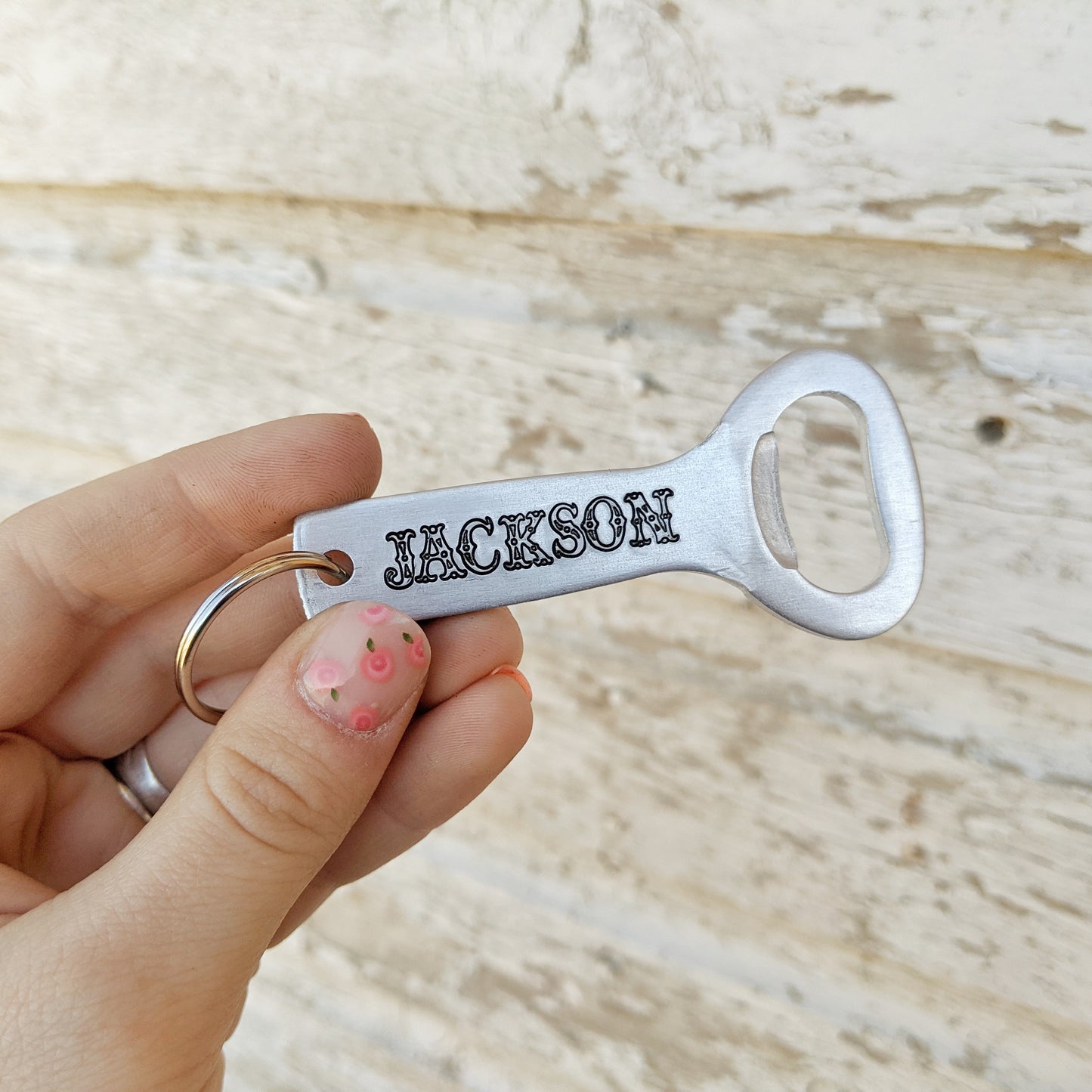 Personalized Name Bottle Opener Keychain