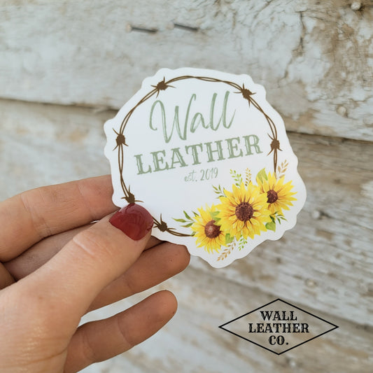 Barbed Wire & Sunflowers Sticker