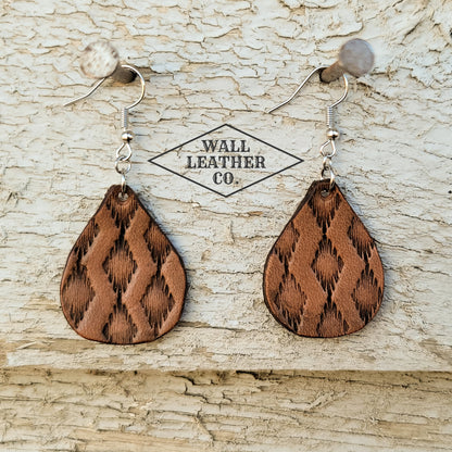 Small Aztec Teardrop Earrings