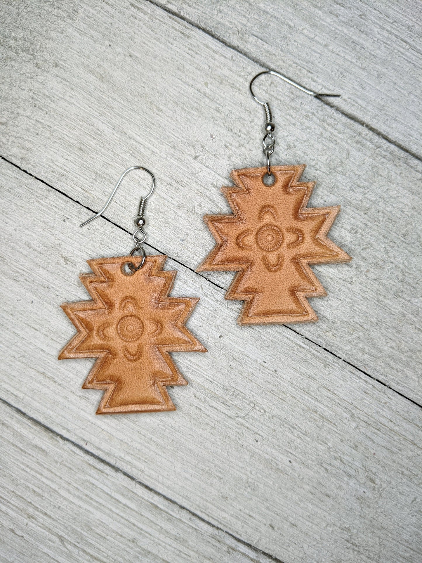 Aztec Leather Earrings