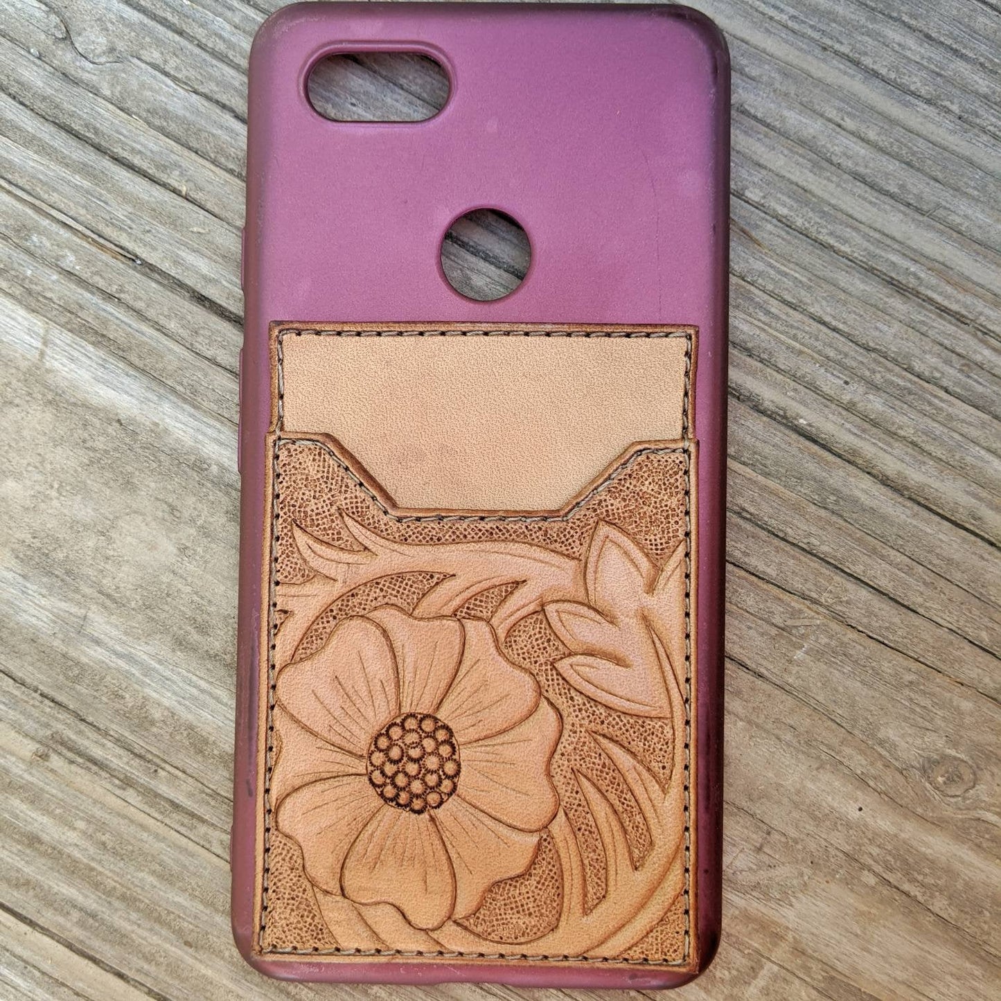 Floral Leather Phone Wallet
