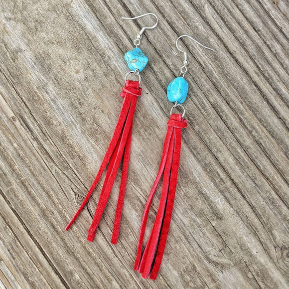 Paparazzi Red Fringe Earrings 2024 | favors.com