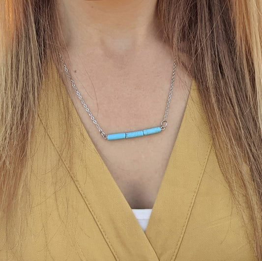 Turquoise Bar Necklace