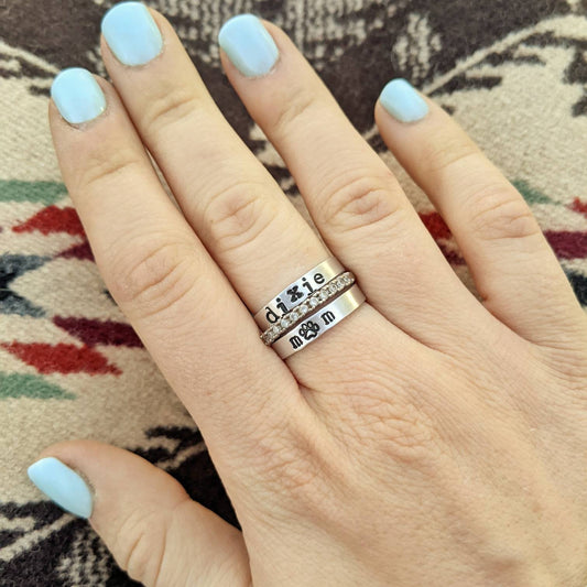 Customized Name Stacker Ring