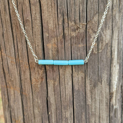 Turquoise Bar Necklace