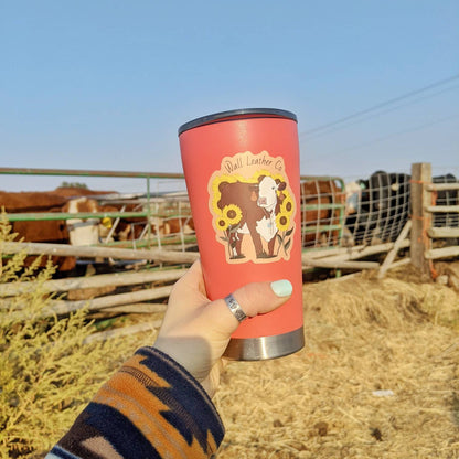 Hereford & Sunflowers Sticker Decal