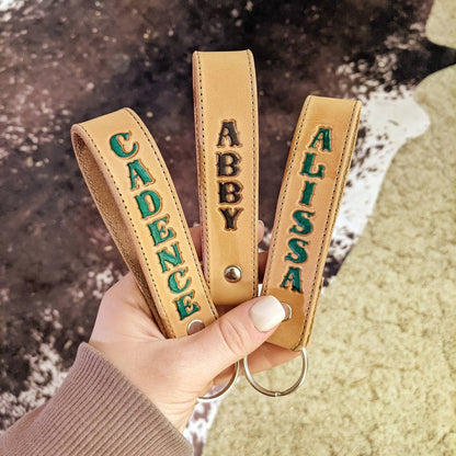 Personalized Name Keychain Stitched