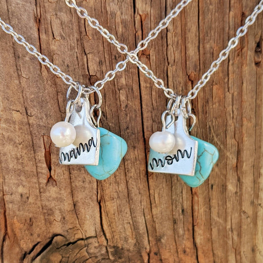 Mother's Cattle Ear Tag Necklace
