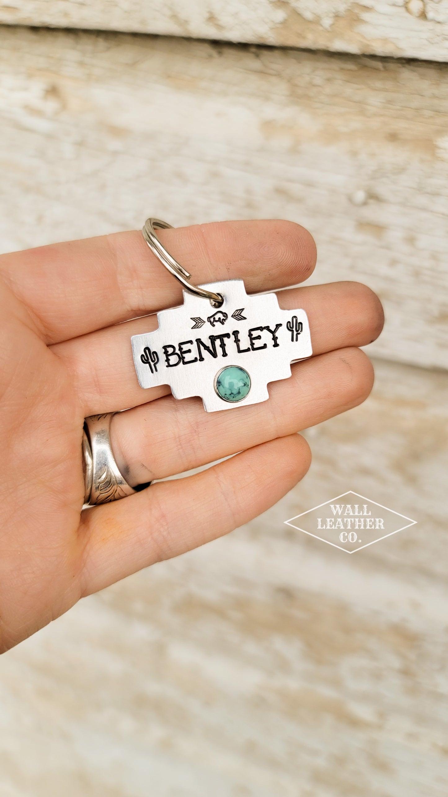 Long Southwestern Custom Pet ID Tag