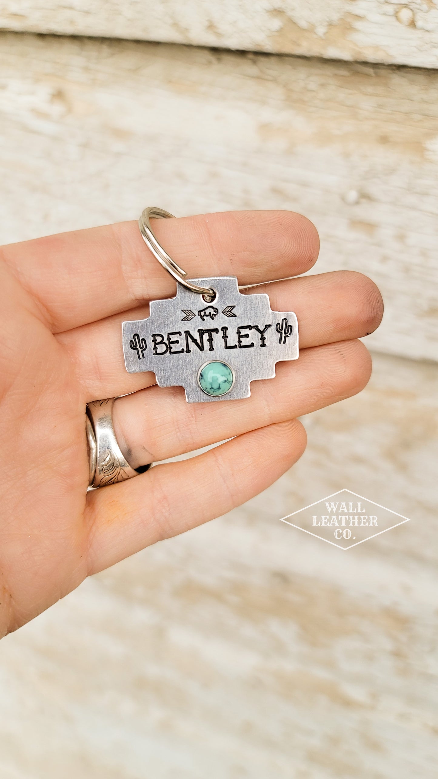 Long Southwestern Custom Pet ID Tag
