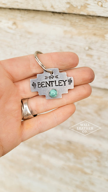 Long Southwestern Custom Pet ID Tag